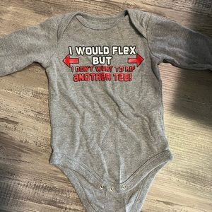 Infants long-sleeved gray onesie size 3-6 months